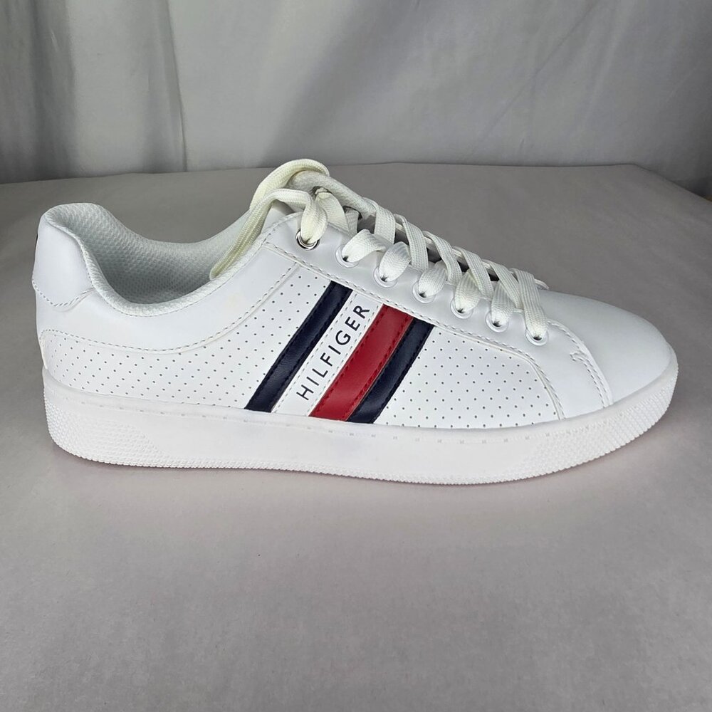 NWOT Tommy Hilfiger Women's Jallya Perforated Court Sneakers - Picture 2 of 8